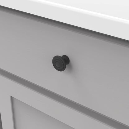 Hickory Hardware P3500-MB Cottage Collection Knob 1-1/4" Diameter Matte Black