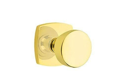 Emtek 5306LAUUS4 Full Dummy Set, Urban Modern Rosette, Laurent Knob, Satin Brass