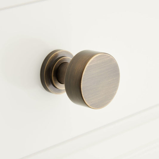 Signature Hardware SH553066ABS Colmar 1-1/4" Round Cabinet Knob - Antique Brass