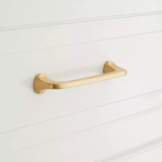 Signature Hardware 3-3/4" Amarilla Solid Brass Cabinet Pull - Satin Brass