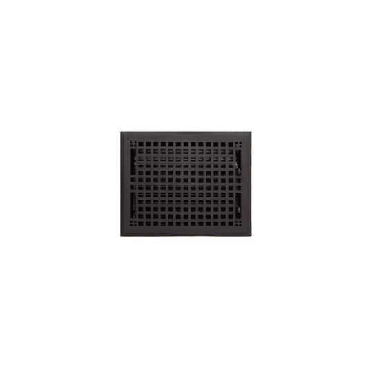 Signature Hardware 302135 Mission Cast Iron Floor Register - 8" x 10" - Black