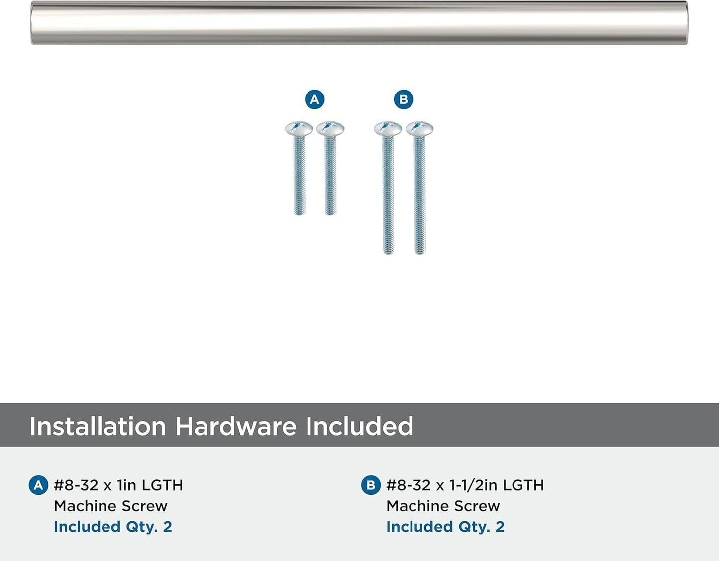 Amerock BP36914PN Versa 6-5/16" C2C Polished Nickel Cabinet Pull