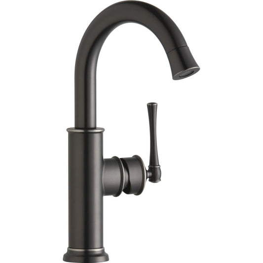 Elkay Explore LKEC2012AS Single Hole Bar Faucet Forward Only Lever Handle-Black