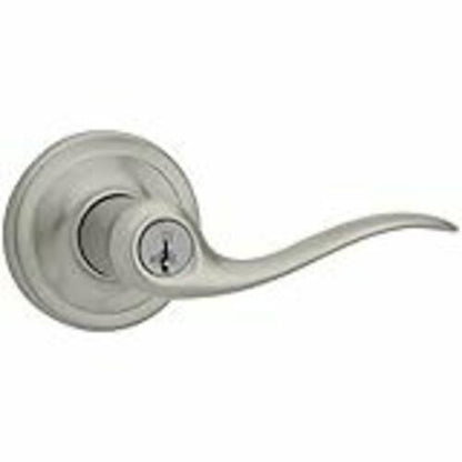 Kwikset 740TNL-15SMT Smartkey Tustin Entry Leverset Satin Nickel