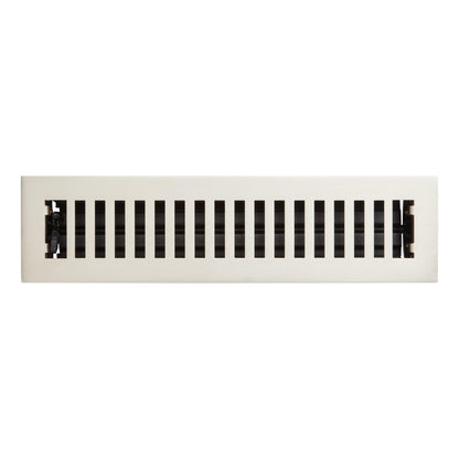 Signature HW SH551466BN Modern Steel Floor Register-2-1/4"x12"-Brushed Nickel