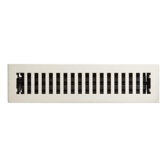 Signature HW SH551466BN Modern Steel Floor Register-2-1/4"x12"-Brushed Nickel