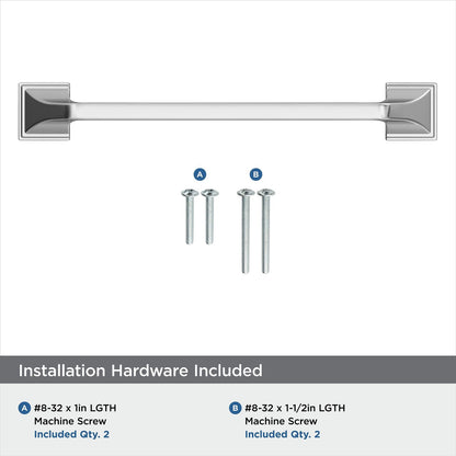Amerock BP3688326 Exceed Cabinet Pull Polished Chrome 6-5/16" C2C