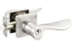 EMTEK 512234LURHUS15 Keyed Right Handed Luzern Lever Square Rose Satin Nickel