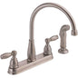 Delta D 21988LFSS S/SPRAY KTCH FCT Polished Deck Mount Faucet