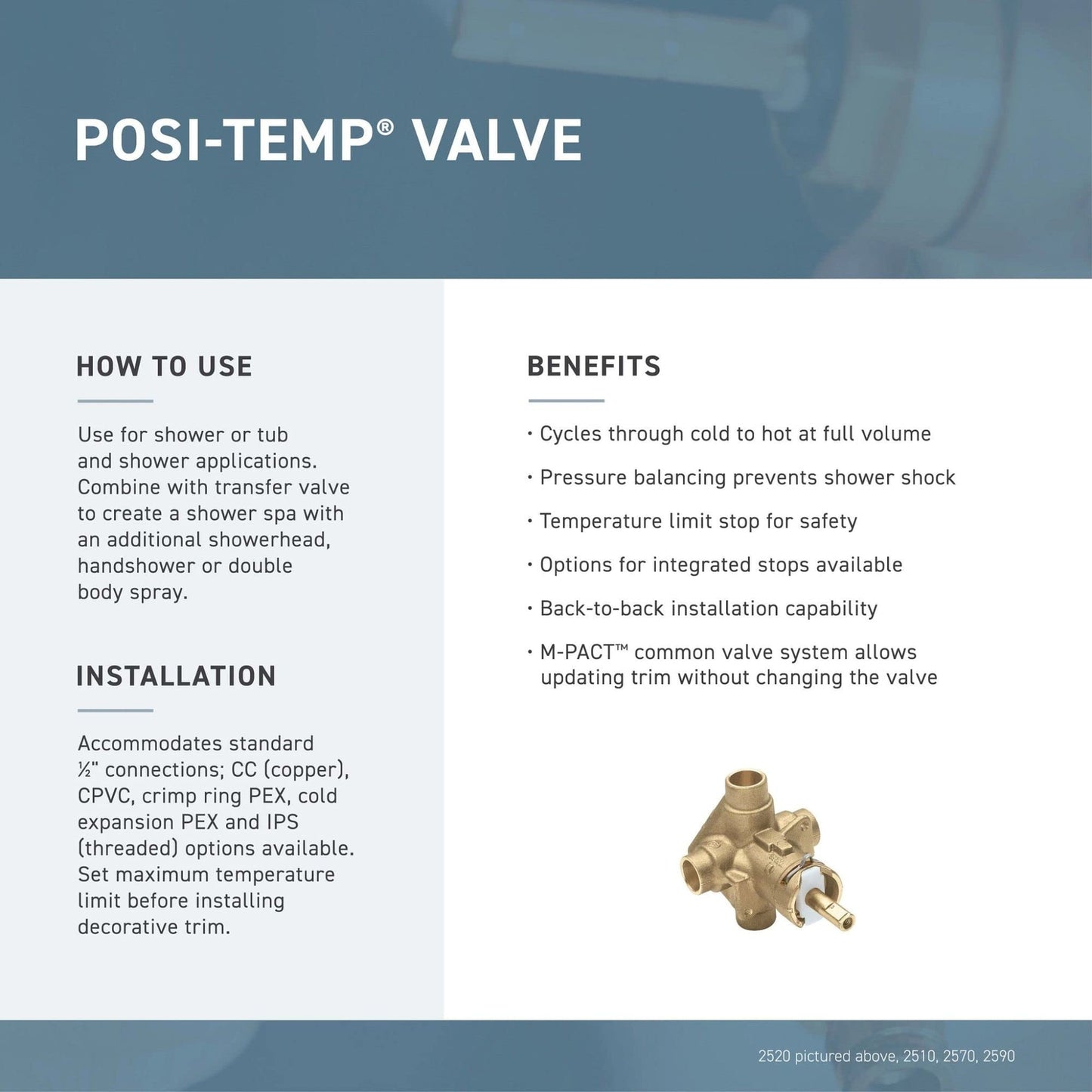 Moen T2471 Genta LX Posi-Temp Pressure-BalancingModernTrimValve Required, Chrome