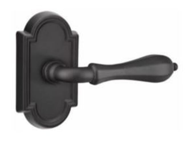 EMTEK 72011OCLHFB Privacy Leverset #11 Rosette Left Handed Flat Black