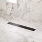 Signature Hardware - 28" Carmen Outdoor Linear Shower Drain Matte Black