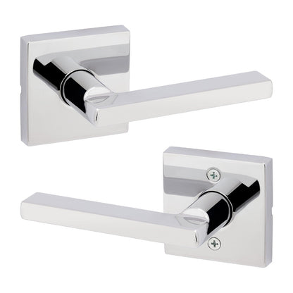 Kwikset 720HFLSQT26 Halifax Passage Door Handle Lever Reversible Polished Chrome