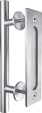 Miseno HBD5830SN 7" Long C2C Barn Door Handle/Pull Set - Satin Nickel