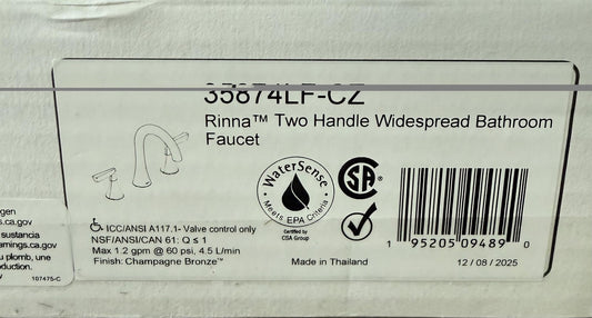 Delta Rinna 35874LF-CZ Two Handel Widespread Bathroom Faucet