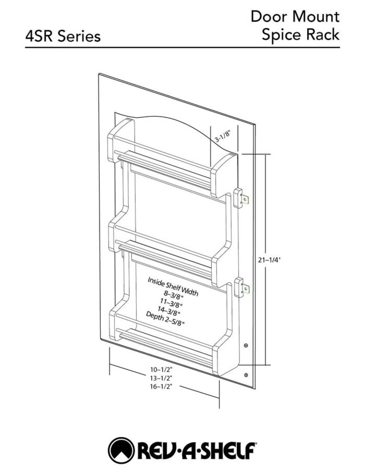 Rev-A-Shelf 15" 4SR-15 - 3 Tiered Pull Out Shelf Pantry Organizer Maple Wood
