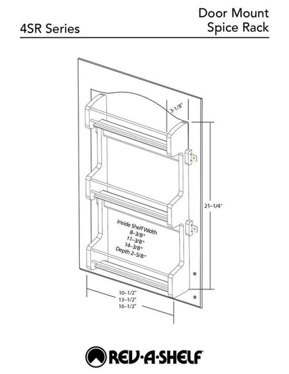 Rev-A-Shelf 15" 4SR-15 - 3 Tiered Pull Out Shelf Pantry Organizer Maple Wood
