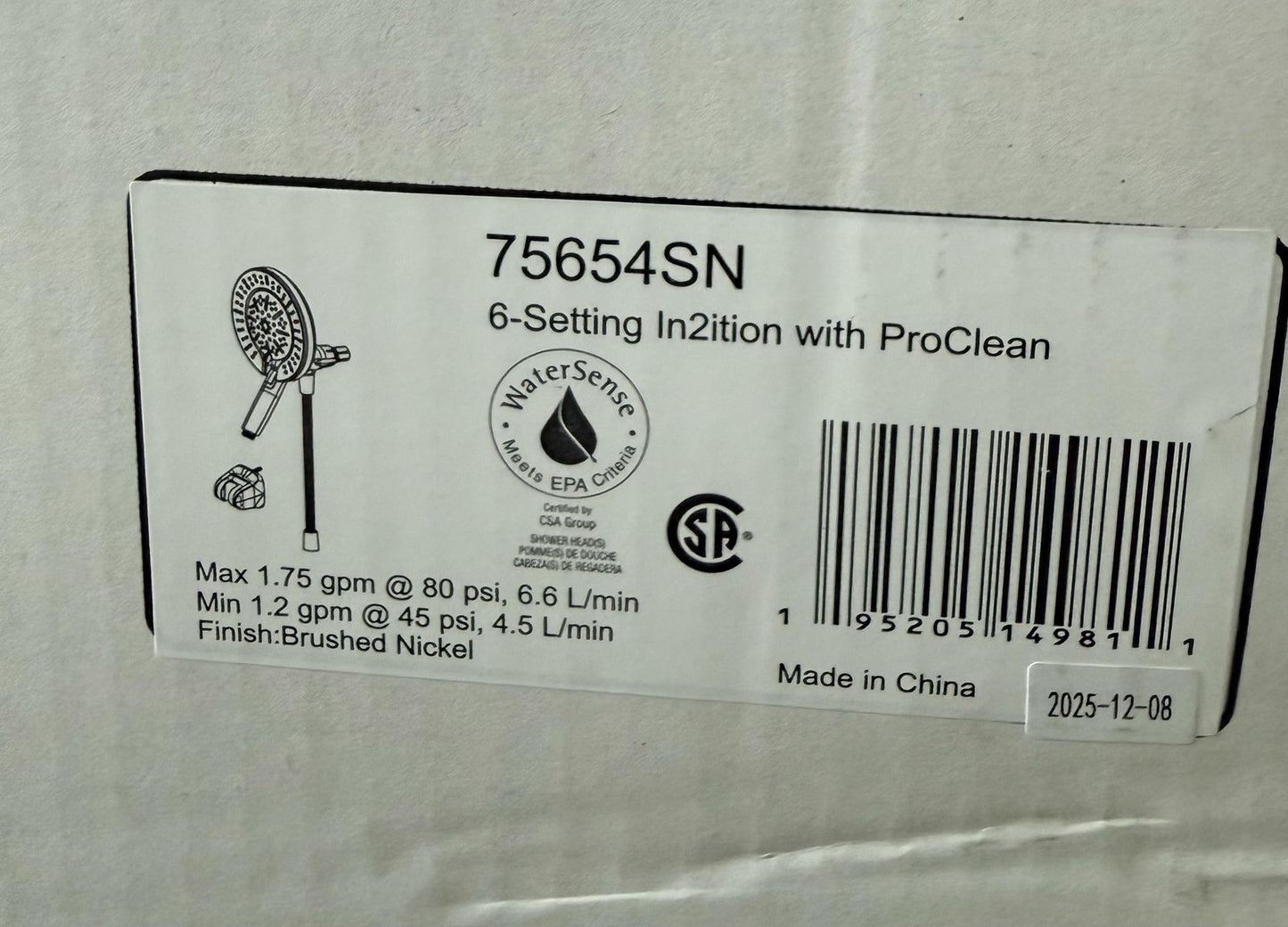 Delta 75654SN 6Setting In2ition Dual Shower Head w/Handheld Spray Brushed Nickel