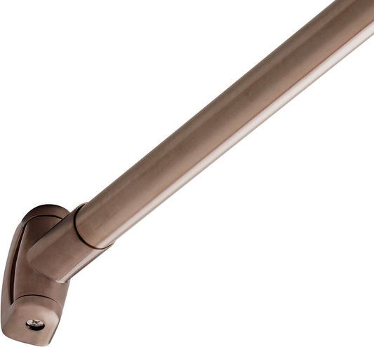 Signature Hardware 466761 60" Curved Brass Shower Rod - Matte Black