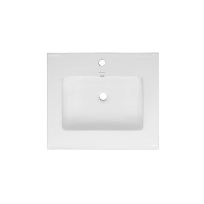 Swiss Madison SM-BV18S - 18" Ceramic Square Vanity Sink Top, White