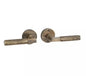Signature Hardware SH552158AB Satcher Brass Privacy Door Set Lever 2-3/8 LH AB