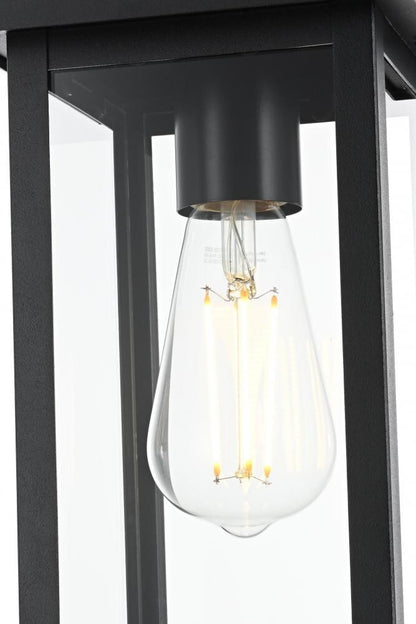 Elegant Lighting OD324H11BK Venango 7 inch Outdoor Pendant in Black