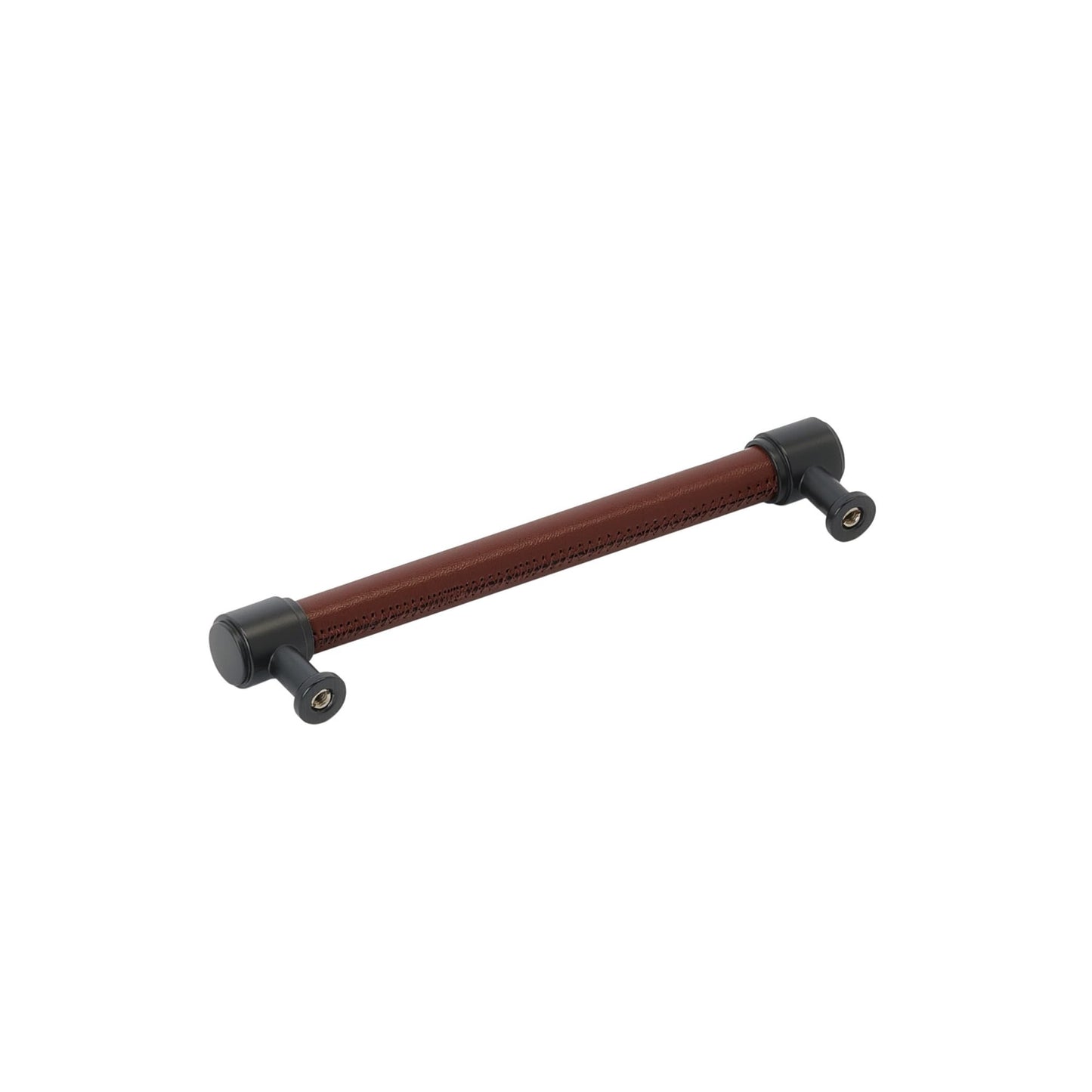 Amerock BP37539BRMLBR Lazzara 6-5/16" C2C Brown Leather Pull-Brushed Gold