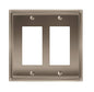 Amerock | Wall Plate | Satin Nickel | 2 Rocker Switch Plate Cover | Mulholland