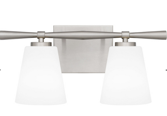 Quoizel BID8616BN - Brindley Bathroom Vanity 2-Light - Brushed Nickel
