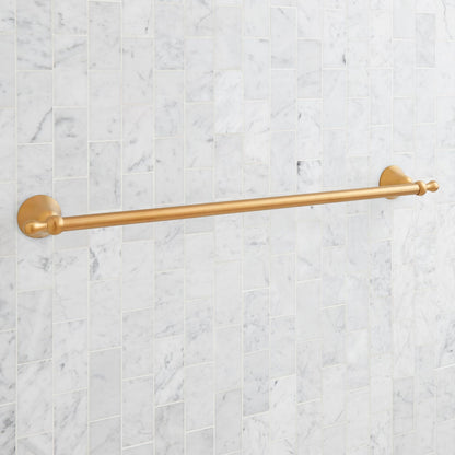 Signature Hardware 955108 Traditional 27-1/8" Towel Bar - Brushed Gold
