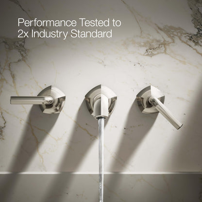 KOHLER T27013-4-SN Occasion Wall-Mount Bathroom Lever Handles Polished Nickel