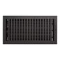 Signature Hardware - Modern Steel Oversized Wall Register-6" x 14"-Matte Black