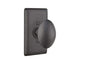 EMTEK Steel Rosette Set w/Savannah Knob 7103SVFBS - Flat Black Steel (FBS)