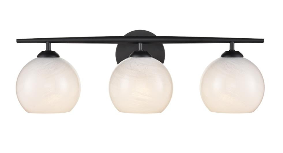 Millenium 18103-MB Kimorra 3 light Matte Black Bathroom Vanity Light