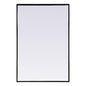 Elegant lighting MR42436BK Rectangular Mirror Black