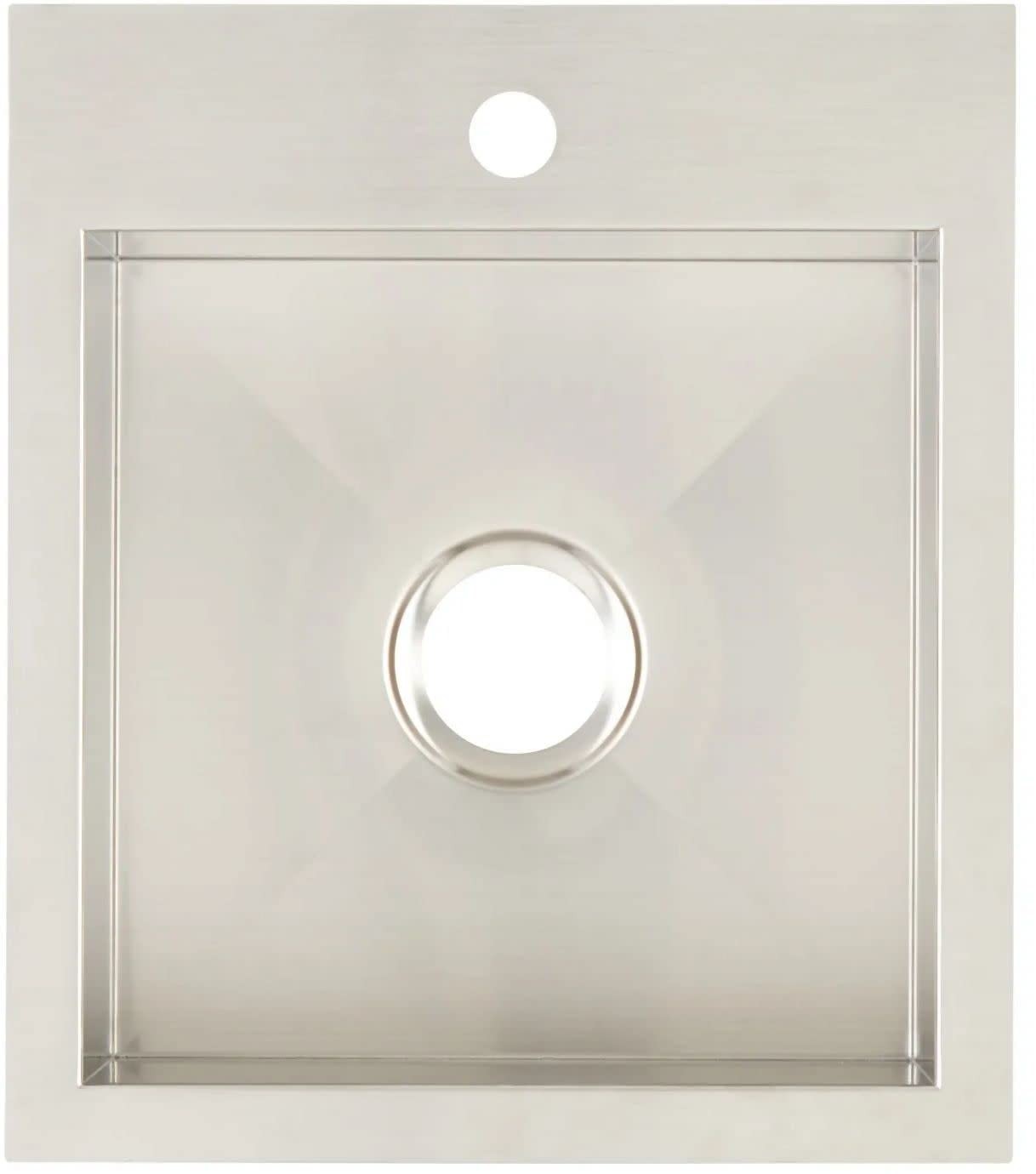SH 447416 Sitka 18" Drop In or Undermount Single Basin SS Prep Sink - SS