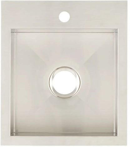 SH 447416 Sitka 18" Drop In or Undermount Single Basin SS Prep Sink - SS