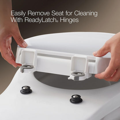 KOHLER 4636-RL-47 Cachet ReadyLatch Elongated Toilet Seat Slow Close Almond