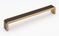Sietto P-2000-8-MB-SB Die Cast Zinc Cabinet Pull Matte Black&Satin Brass 8" C/C
