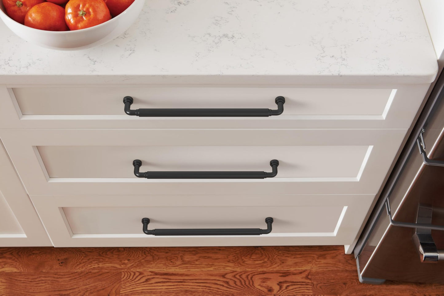 Amerock BP37667MB Coble 10-1/16" Center-to-Center Matte Black Cabinet Pull