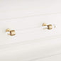 Signature Hardware HN-B-9021.6.SB 6" Beryn Acrylic Cabinet Pull - Satin Brass