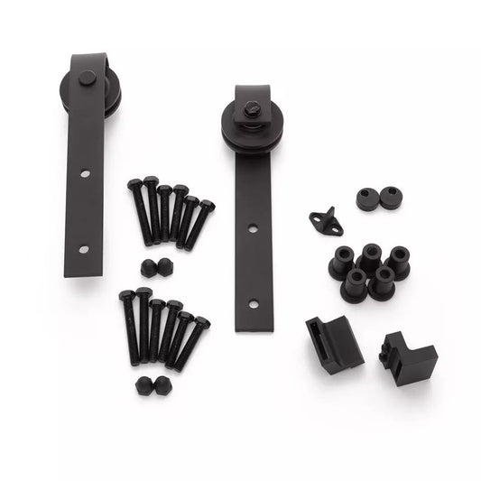 Signature Hardware - 78" Hal Barn Door Hardware Kit - Black