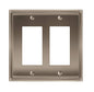 Amerock | Wall Plate | Satin Nickel | 2 Rocker Switch Plate Cover | Mulholland