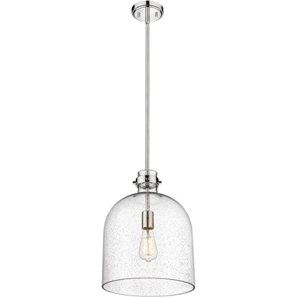 Z-Lite 817-12PN Pearson Chandelier, 1-Light 100 Watts, Polished Nickel