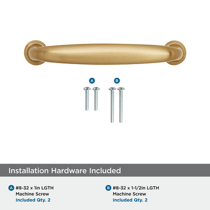 Amerock BP53702CZ Kane Champagne Bronze Cabinet Pull 3-3/4" C2C