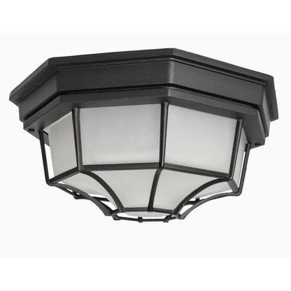 Maxim 1020WT Crown Hill LED Light Bulb Compatible Outdoor Flush Mount Light