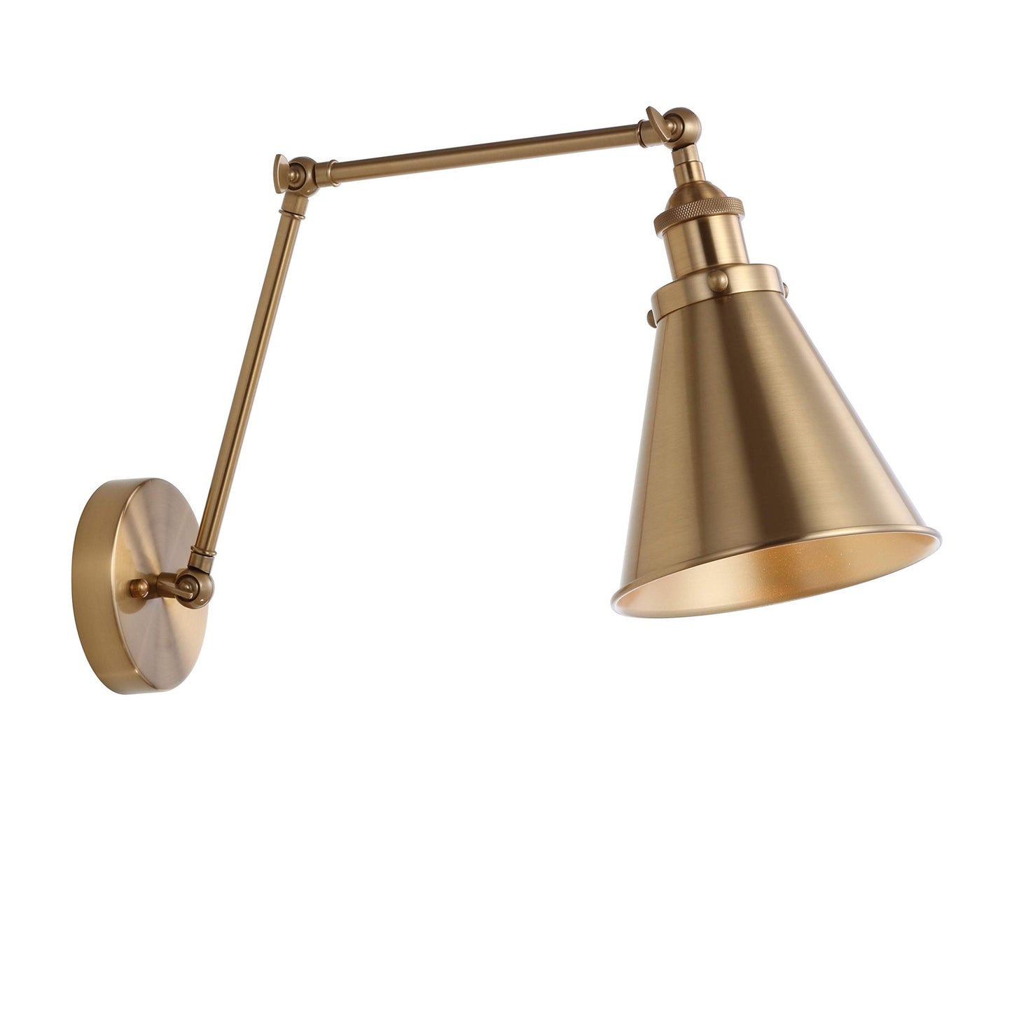 JONATHAN Y JYL7461A Rover 7"  Wall Sconce Brass Gold adjustable arm