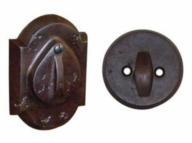 Emtek 8457MB #1 Style Sandcast Bronze Single Cylinder Deadbolt