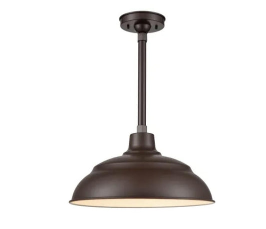 Millennium RWHS17-ABR One Light Warehouse Shade, Bronze/Dark