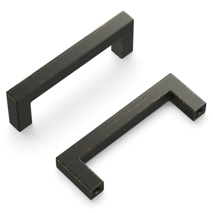Hickory Solid Core Kitchen Cabinet Pulls, Luxury Handles, 3 Inch Hole Center